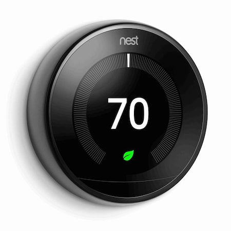 Google Nest Nest Learning Thermostat, 3rd Generation Mirror Black T3018US